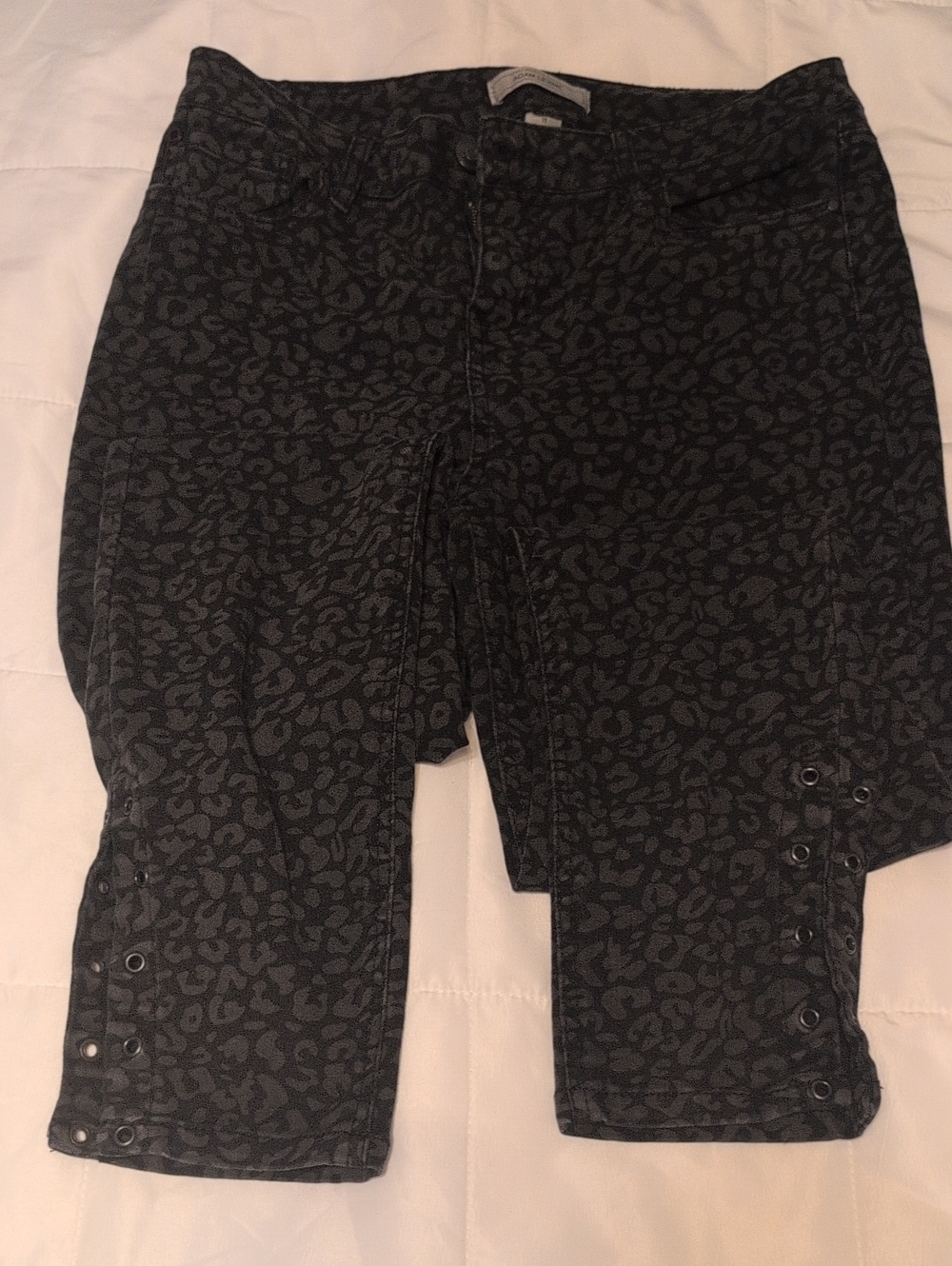 Adam Levine Gray Leopard Print Jeans